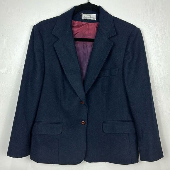 Anthony Fashions Black Single Breasted Two-Button Closure Blazer Size 14 - Picture 1 of 11